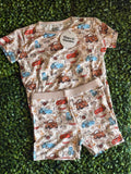 Checkered Cars 2 Piece Set