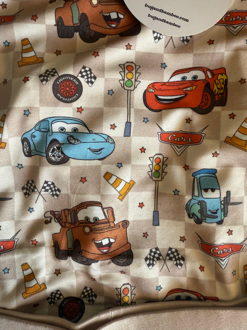 Checkered Cars 2 Piece Set